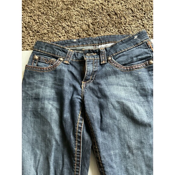 Cruel Loren Straight Flare Legs Jeans - Blue Size: 7XL Stitched Rodeo Cowboy Sty - Picture 9 of 13